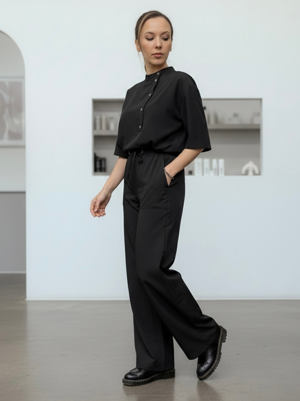 Рубашка-косоворотка женская для парикмахера