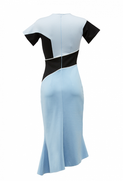 Платье с коротким рукавом голубое 08-01-20 FW