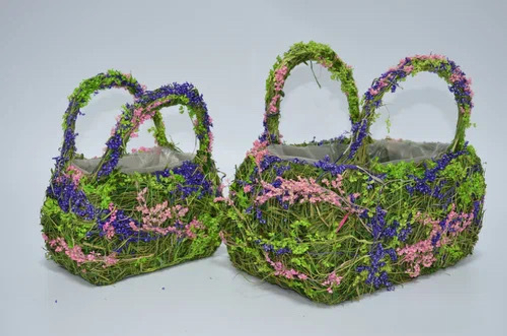 Набор корзинок сухоцветы (две ручки)(2 шт) арт.12457