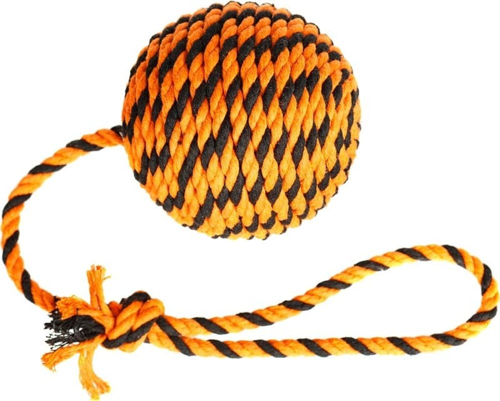 Мяч Броник большой с ручкой Doglike (оранжевый-черный)