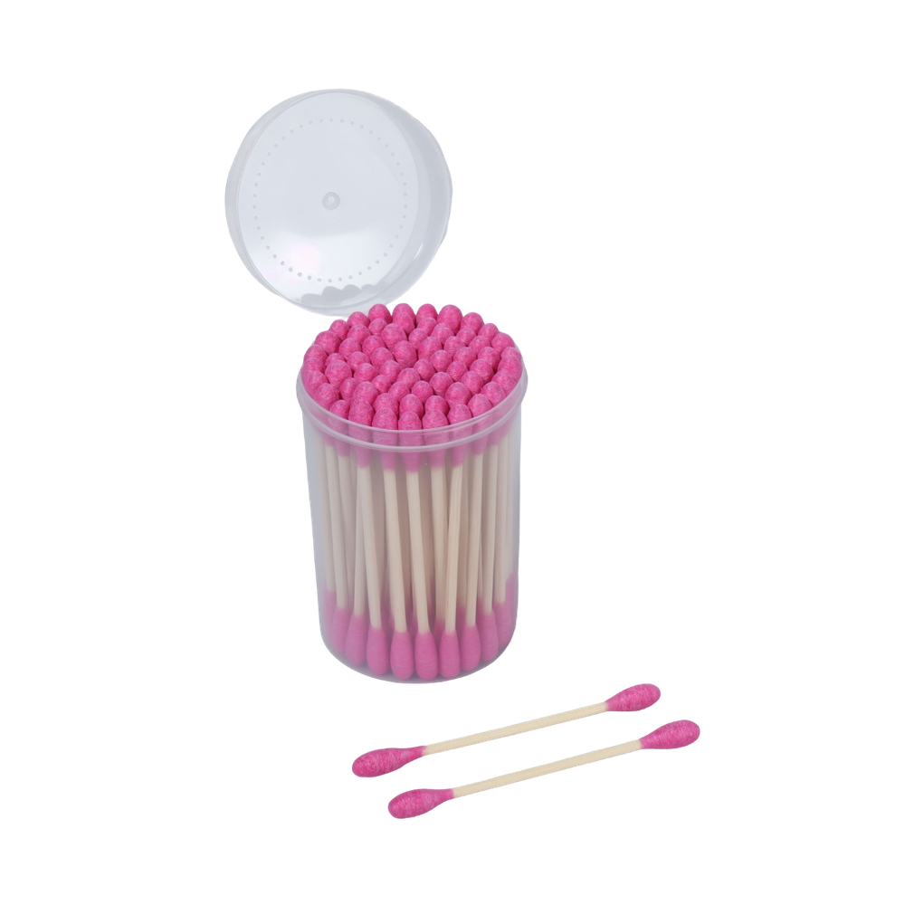 Бамбуковые ватные палочки розовые