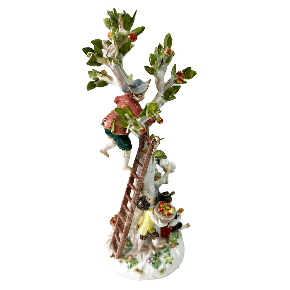 Коллекционный Немецкий фарфор MEISSEN (МЕЙСЕН). Урожай яблок. Автор Иоганн Йоахим Кендлер, 1753г