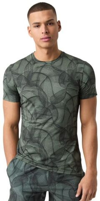 Мужская теннисная футболка Björn Borg Ace Printed - зеленый