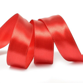 Лента атласная 20 мм. красная. Длина 27.4м.