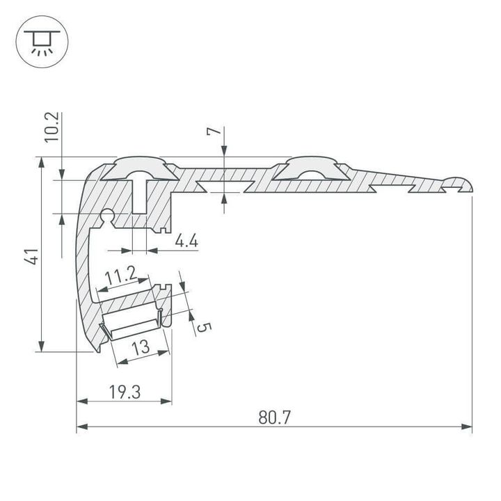 Профиль Arlight STEP-2000 ANOD 014548
