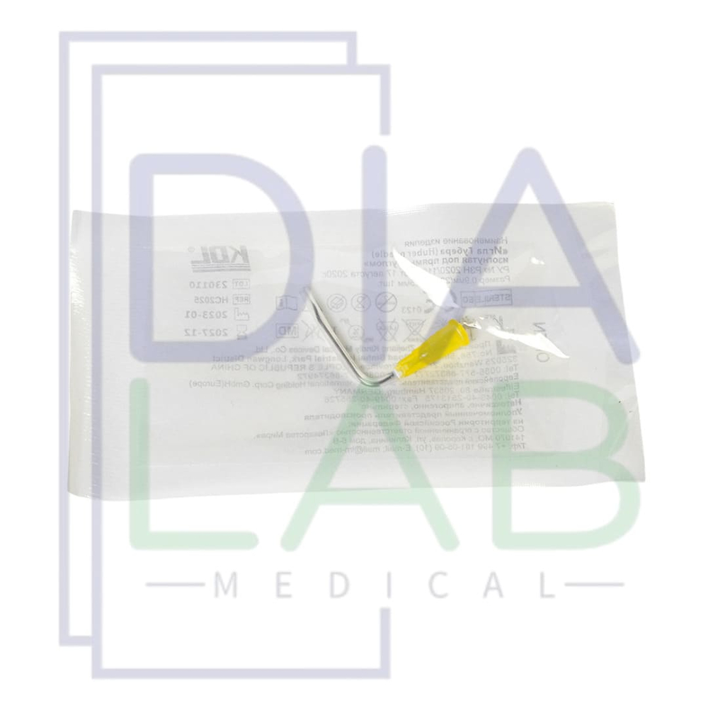 Игла Губера KDL 20G (0,9х25 мм) 5 шт изогнутая под прямым углом