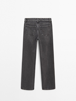 Massimo Dutti Широкие джинсы со средней посадкой, маренго