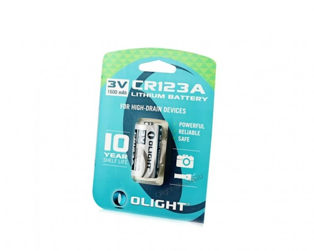 Литиевая батарея Olight CR123А 3.0V. 1600 mAh