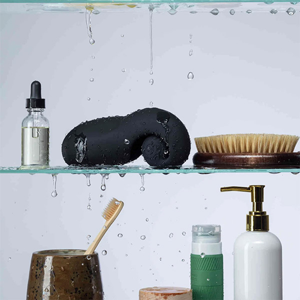 Черный мастурбатор с вибрацией SVibe Evo Snail Black CE-B