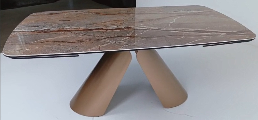 Стол М-City DISAUR Кальдерон (Calderon) 180 Кордильеры (Gloss Grand Cordillera), Бронзовый Винтажный