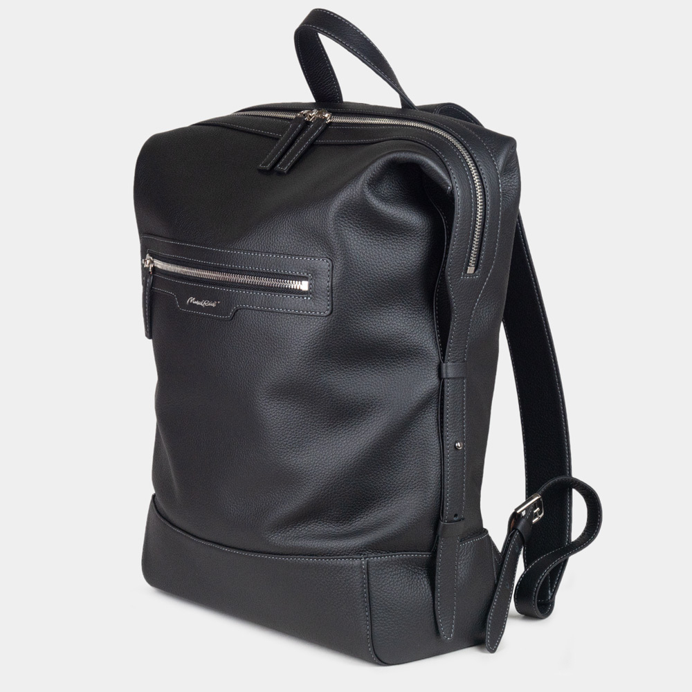 Рюкзак Rousseau из кожи теленка, черного цвета