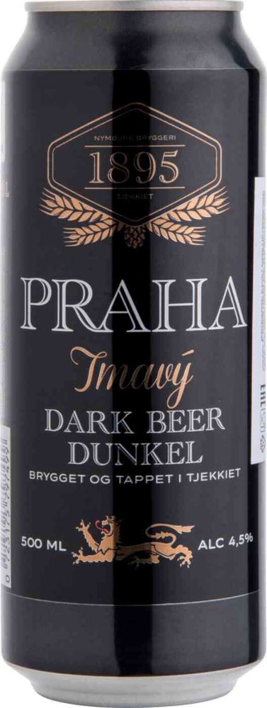 Пиво Праха Дункель / Praha Dunkel 0.5 - банка