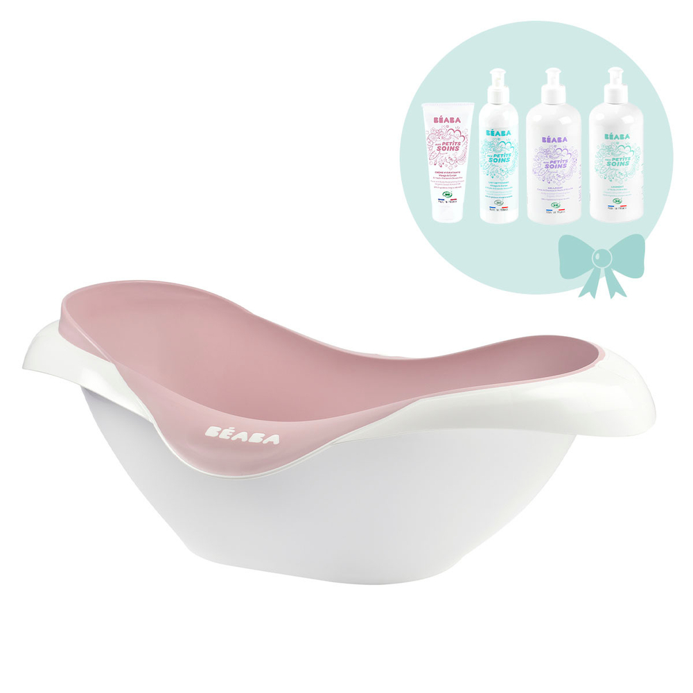 Детская ванночка для купания новорожденных BEABA Cameleo розовая