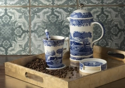 Spode Синяя итальянская масленка 20х10см.