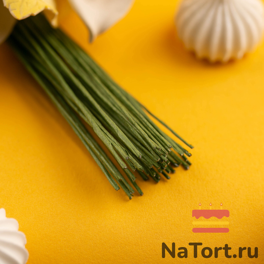 Флористическая проволока зеленая №26 (36 см, 50 шт)