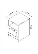 Сириус Тумба прикроватная 390х410х530 Белая