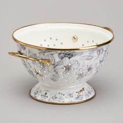 ДУРШЛАГ AGNESS ЭМАЛИРОВАННЫЙ, СЕРИЯ ЯБЛОНЕВЫЙ САД, 20СМ H=14СМ D=20СМ