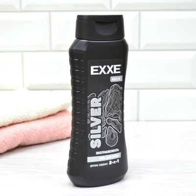 Гель для душа мужской 2в1 "Экстрасвежесть" SILVER 400мл, EXXE MEN