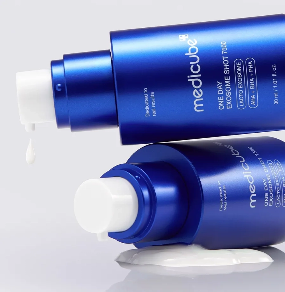 Medicube One-Day Exosome Shot Pore Ampoule 7500 сыворотка-бустер с экзосомами и спикулами для сужения пор