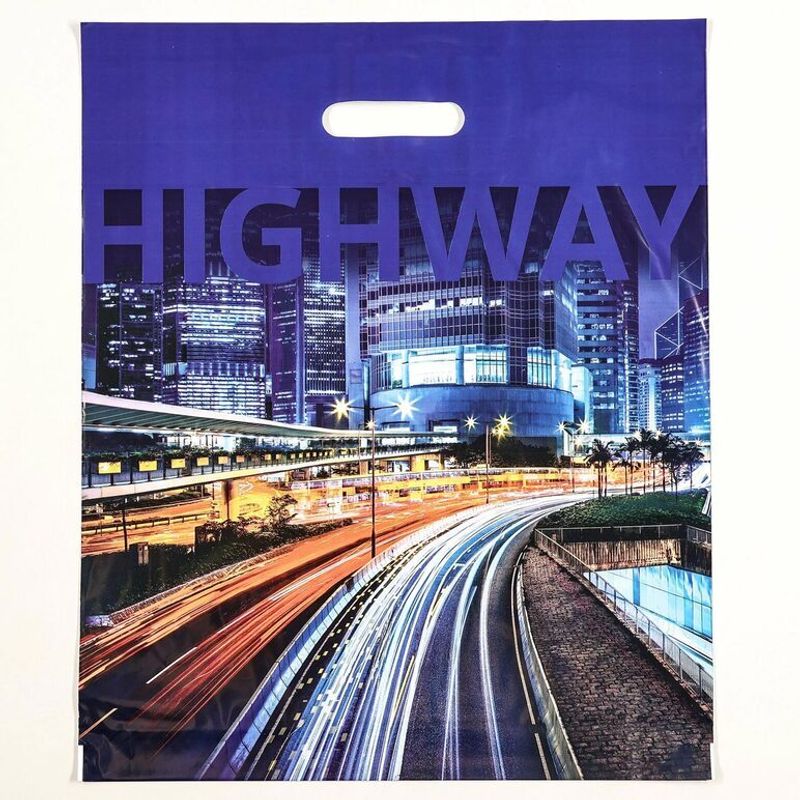 Пакет прорубная ручка Россия 40*47 см 45 мкм ПВД Магистраль  1 шт 500 шт/кор