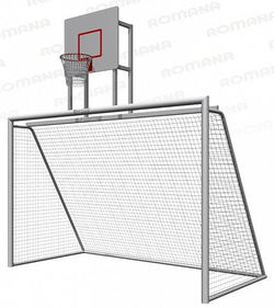 Ворота с баскетбольным щитом Romana 203.10.00 для спортивной площадки
