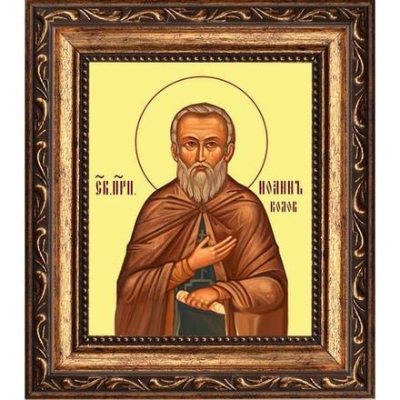 Иоанн Колов преподобный Скитский отшельник. Икона на холсте.
