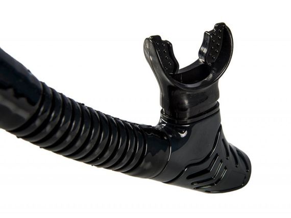 Трубка с клапаном Sargan Селена Черный силикон Black Черная