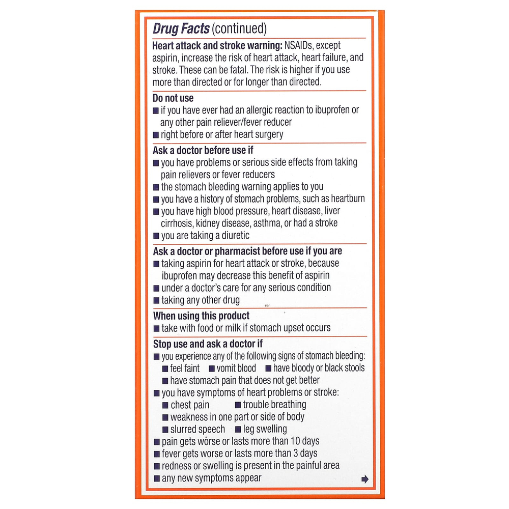 Motrin, Таблетки ибупрофена, 200 мг, 100 капсул, покрытых оболочкой