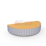 Лавка-тумба полукруглая STRIPES