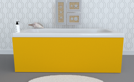 Экран под ванну глухой TR-10-216 желтый матовый soft touch