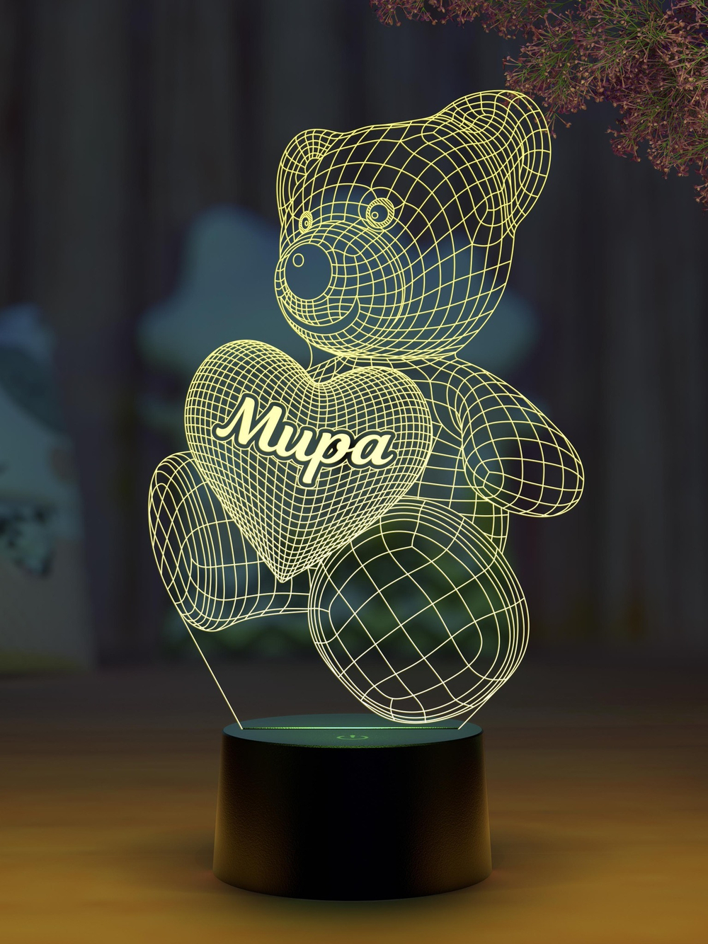Ночник "Мишка с именем Мира"