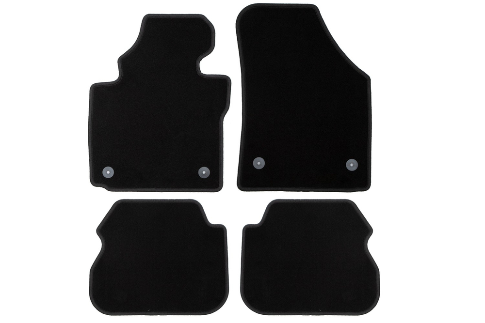 Коврики в салон для VOLKSWAGEN Caddy, 2004-2010, 2010-2015 минивэн (5 мест), 4 шт. (текстиль) KLEVER01511801200K