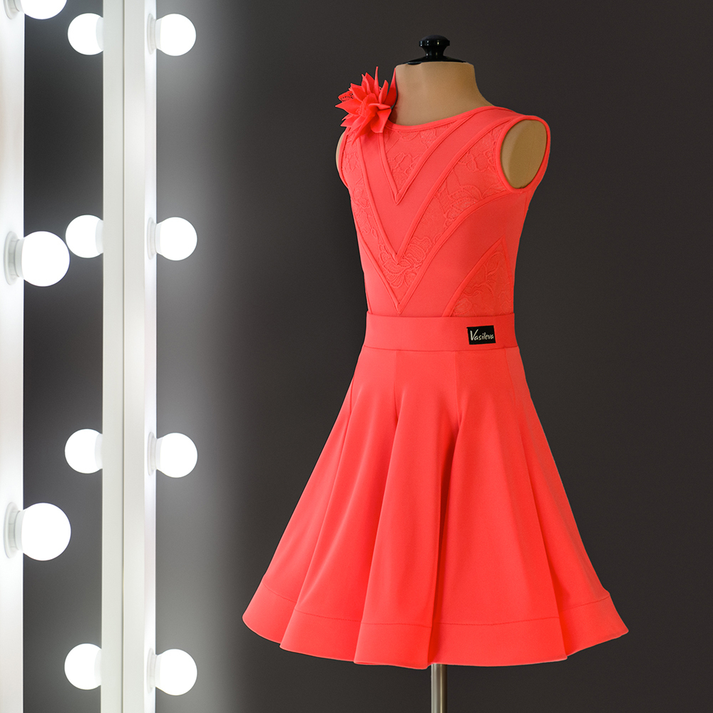 Laura 28-01-01-C | Платье годе для спортивных бальных танцев | Vasileva Dance