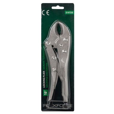 Зажим гейферный c ''овальными губками''10''-250мм, в блистере RockForce##Rock FORCE RF-614F250