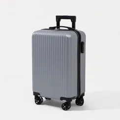 Чемодан маленький 20", кодовый замок, цвет серебряный