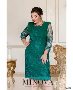 Платье 385А-зеленый Minova