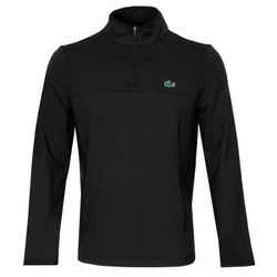 Мужская теннисная кофта Lacoste Men's SPORT Stretch Zippered Collar Sweatshirt - black