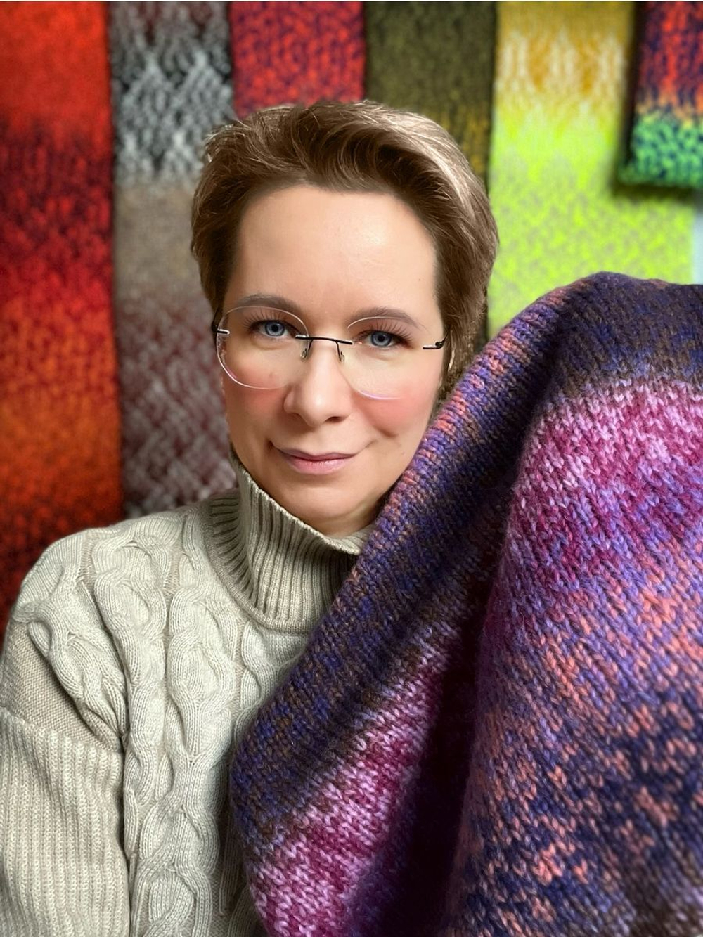 Пряжа для вязания DAMA теплая пушистая аркобалено