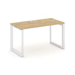 Style Project Стол письменный SN-59O.SP-003 Тиквуд Светлый/Металл Белый/Белый Заглушка 1380*600*750