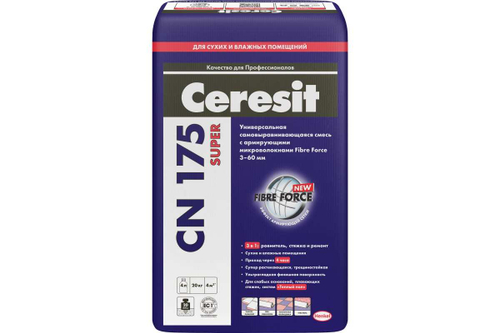 Смесь для пола самовыравнивающаяся универсальная Церезит CN 175 Plus от 3 до 60 мм 25 кг