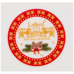 БЛЮДО-ЗВЕЗДА LEFARD "ДЕД МОРОЗ" 26Х5СМ КРАСНОЕ (КОР=24ШТ.)