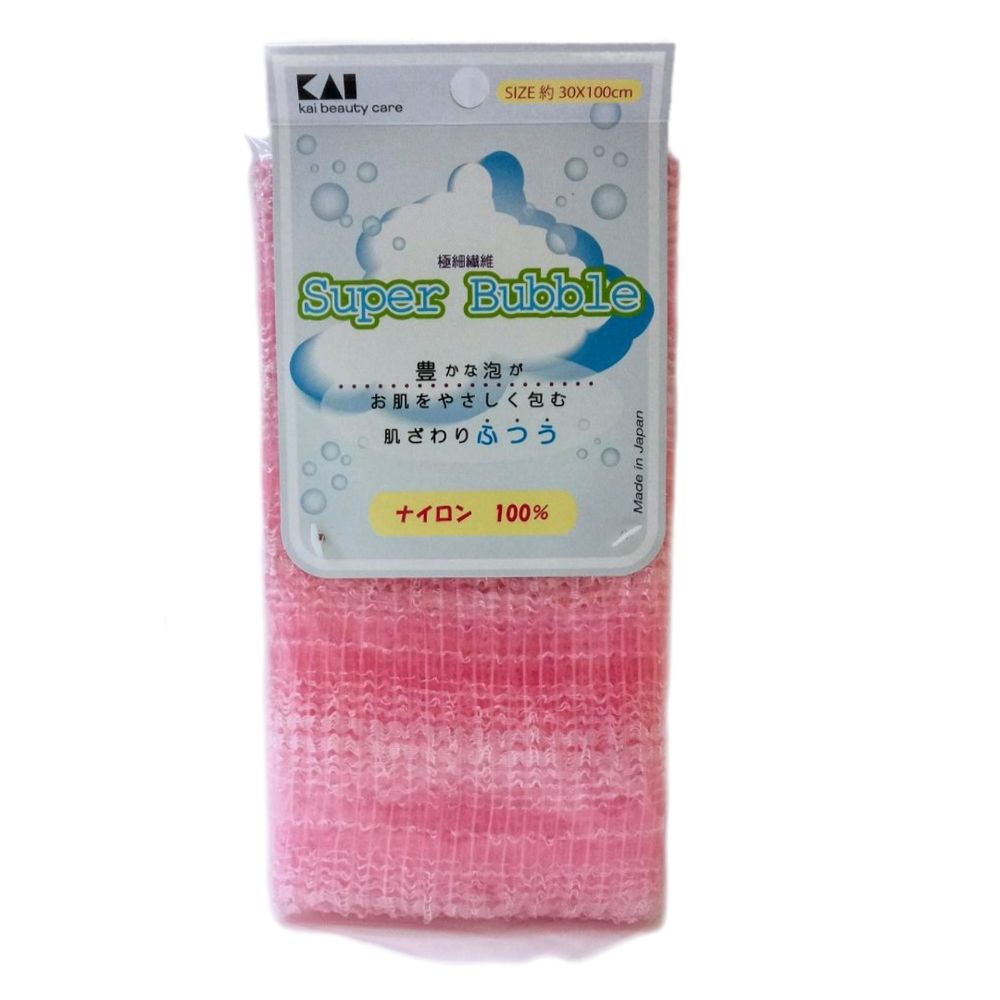 Мочалка для тела с объемным плетением средней жесткости KAI-RAZOR Foaming Body Towel Normal, 30 см х 100 см.