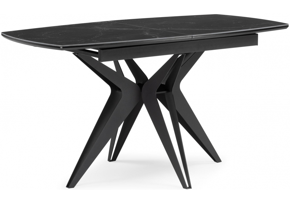 Керамический стол Woodville Риполь 160(205)х89 черный мрамор shakespeare black, черный