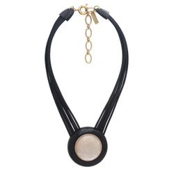 Колье Nature Bijoux, Saint Honore, с рогом и ракушкой Capiz в смоле, NB26.1-15-43710 (черный)