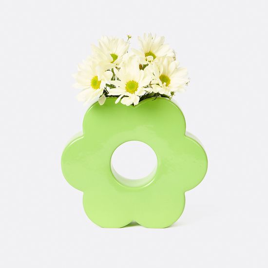 Ваза для цветов daisy, 20 см, зеленая