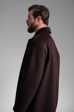 Пальто двубортное | burgundy