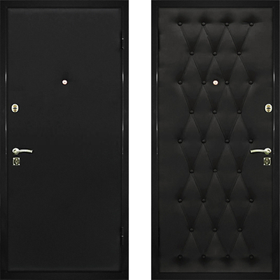 Входная дверь в квартиру из искусственной кожи с установкой - 889