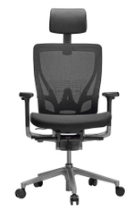Кресло эргономичное SCHAIRS AEON-М01S база silver, каркас silver, сетка R05BK /ткань T01 BK черная