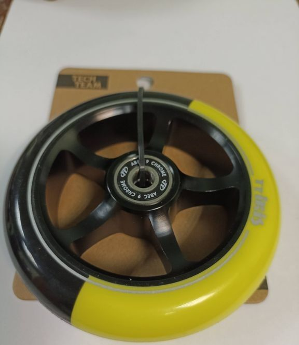 Колесо для самоката X-Treme 110*24 мм,  Iris, black-yellow