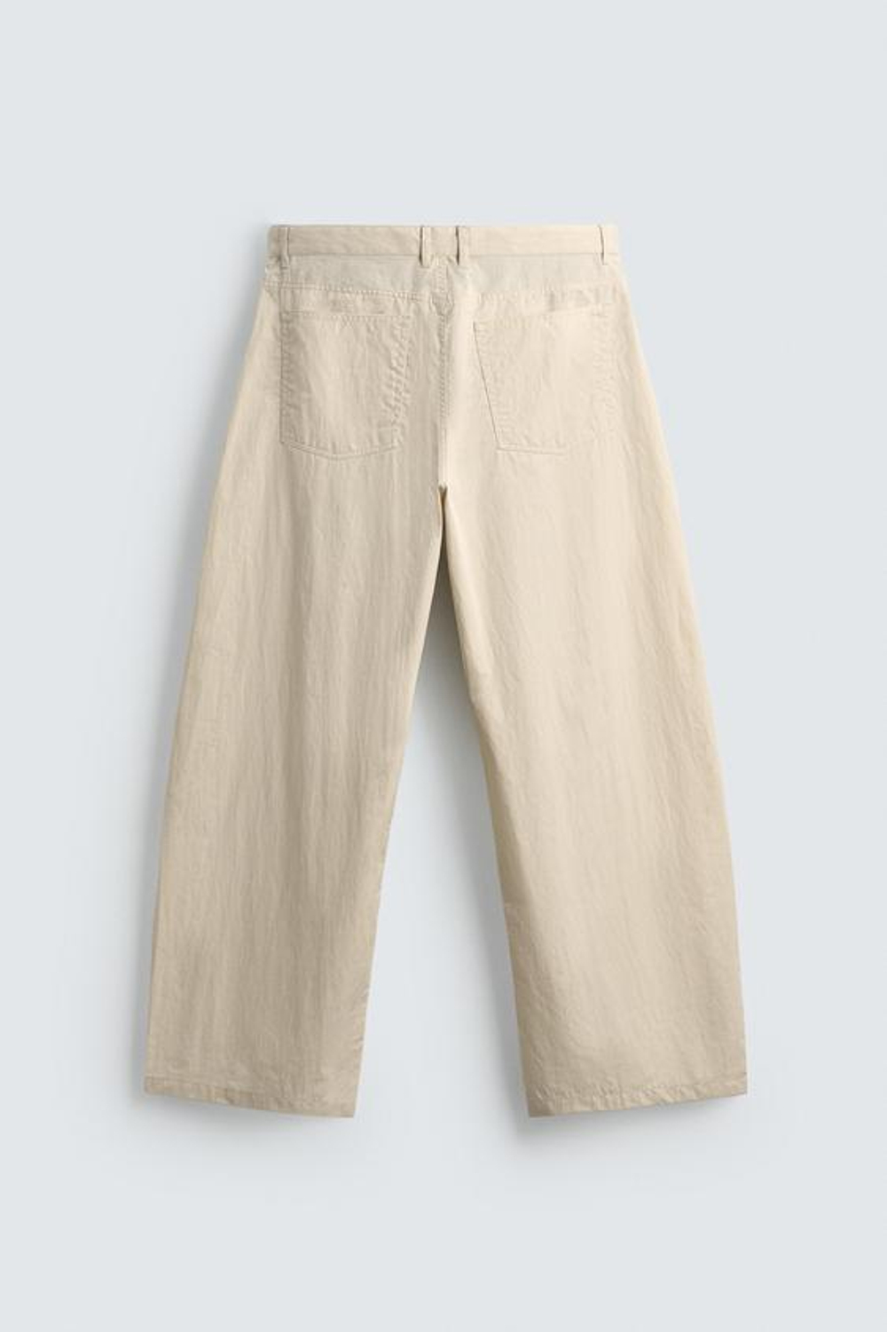 ZARA БРЮКИ CURVED FIT, ЭКРЮ